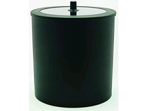 LIXEIRA 5,0L PLASTICA PRETA 18X22,5CM