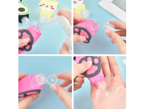 FRASCO PLASTICO 30ML CAPA SILICONE DECORADA