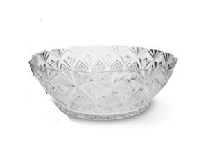 TIGELA VIDRO REDONDA 2350ML FLOR ORIENTE 23CM