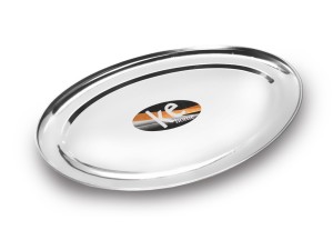 TRAVESSA RASA OVAL DE INOX 30cm