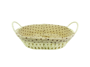 CESTA P/PÃO TECIDO/METAL 31X20X12CM