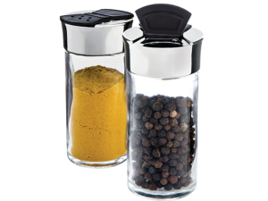 PORTA CONDIMENTO VIDRO TAMPA INOX 120ML