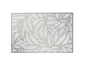 LUGAR AMERICANO RETANGULAR PRATA 30X45CM LEAF