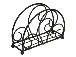 PORTA GUARDANAPO METAL PRETO 15X10CM