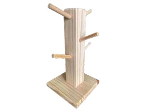 SUPORTE P/XICARA DE CHÁ MADEIRA GRANDE