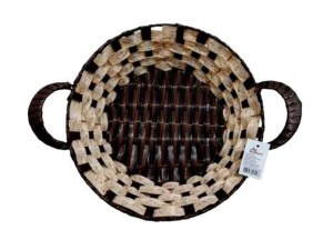 CESTA BICOLOR REDONDA 28CM C/ALÇA