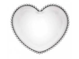 PRATO VIDRO 23CM CORACAO/BOLINHA