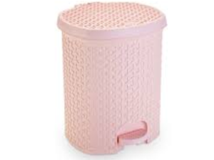 CESTO LIXO RATTAN PLASTICA 6,0L ROSA