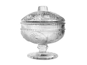 BOMBONIERE CRISTAL 10X14CM C/PÉ