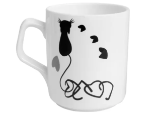 CANECA PORCELANA 220ML GATOS
