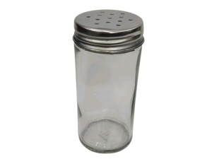 SALEIRO VIDRO 75ML TAMPA INOX