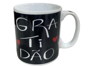 CANECA CERAMICA 300ML GRATIDÃO