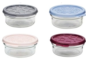 POTE VIDRO 12CM REDONDO TAMPA-PLASTICA