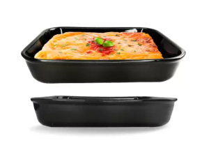 ASSADEIRA REFRATARIA RETANGULAR 33X26CM CASTANHO