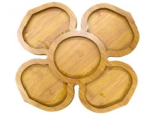 PETISQUEIRA FLOR 4 LUGARES MADEIRA 25X25