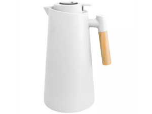 GARRAFA TERMICA 1,0L WOOD BRANCA BOTAO