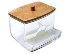 ORGANIZADOR ACRILICO 09X09CM TAMPA-BAMBU