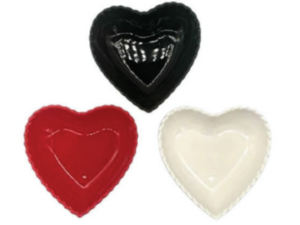 BOWL PORC 15X13CM CORAÇÃO BOLINHA 3-CORES