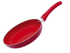 FRIGIDEIRA ALUMINIO 22CM VERMELHA CABO-SILICONE