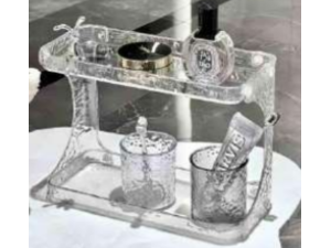 ORGANIZADOR ACRILICO 2 PRATELEIRAS 31X14X24CM