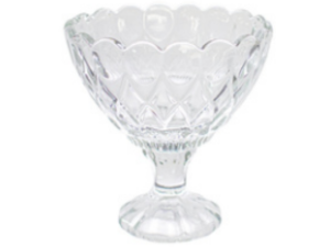 JOGO 3 TACA VIDRO 180ML SOBREMESA C/PÉ