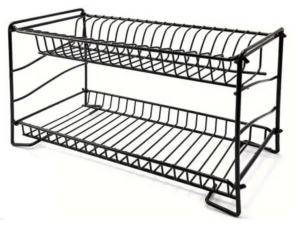 ESCORREDOR PRATO PRETO / BRANCO 45X28X22CM BERÇO