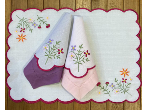 KIT 12pc 6- AMERIC+ 6-GUARD 38CM BORDADO RETANGULAR