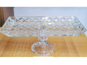 PRATO BOLO VIDRO 32X12CM C/PÉ