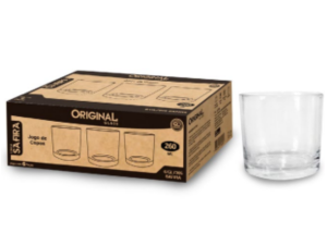 JOGO 6 COPO VIDRO 260ML SAFIRA WHISKY