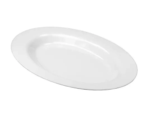 TRAVESSA MELAMINA 25CM OVAL BRANCA