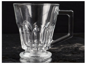 JOGO 3 CANECA VIDRO 175ML C/PÉ