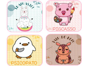 CANECA VIDRO 330ML ESTAMPAS 