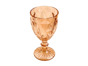 JOGO 6 TACA VIDRO 330ML DIAMOND AMBAR