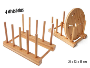 ESCORREDOR PRATO BAMBU 21X13CM