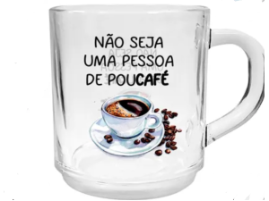 CANECA VIDRO 250ML CAFÉ