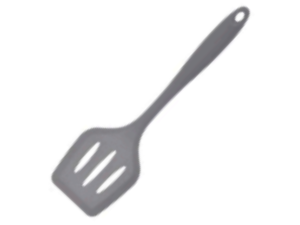 ESPATULA VAZADA SILICONE 29CM CINZA