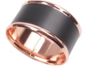 JOGO 4 ANEL P/GUARDANAPO METAL ROSÉ BLACK