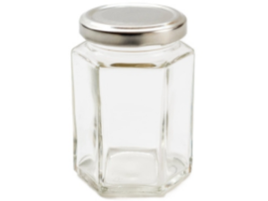 POTE VIDRO 200ML SEXTAVADO TP-INOX