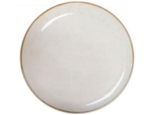 PRATO CERAMICA 21,5CM SOBREMESA CAOBA BEGE