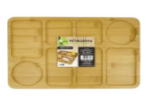 PETISQUEIRA BAMBU 34X23CM 8-DIVISOES