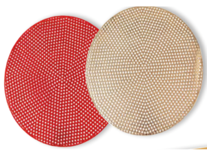 LUGAR AMERICANO PVC 38CM NATAL VERM/BEGE