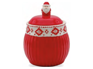 POTE CER NATAL 12X15CM VERMELHO