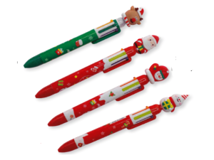 CANETA NATAL 4-CORES 16,5CM