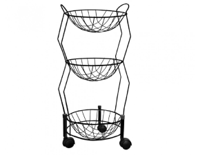 FRUTEIRA METAL 3-CESTA PRETA BELINHA
