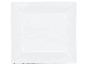 PRATO BRANCO DE MELAMINA QUADRADO 19CM