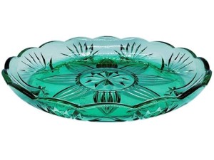 PRATO VIDRO P/DOCE VERDE 29CM