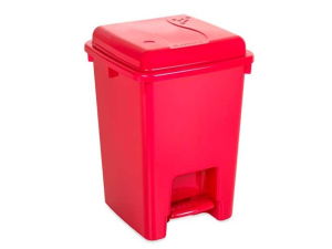 LIXEIRA PLASTICA PEDAL QUADRADA 14,5L RAINHA COLORIDAS