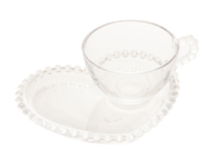 XICARA VIDRO 170ML PEARL C/PIRES CORACAO