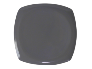 PRATO MELAMINA 19CM QUADRADO CINZA