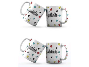 CANECA CERAMICA 300ML PALAVRAS